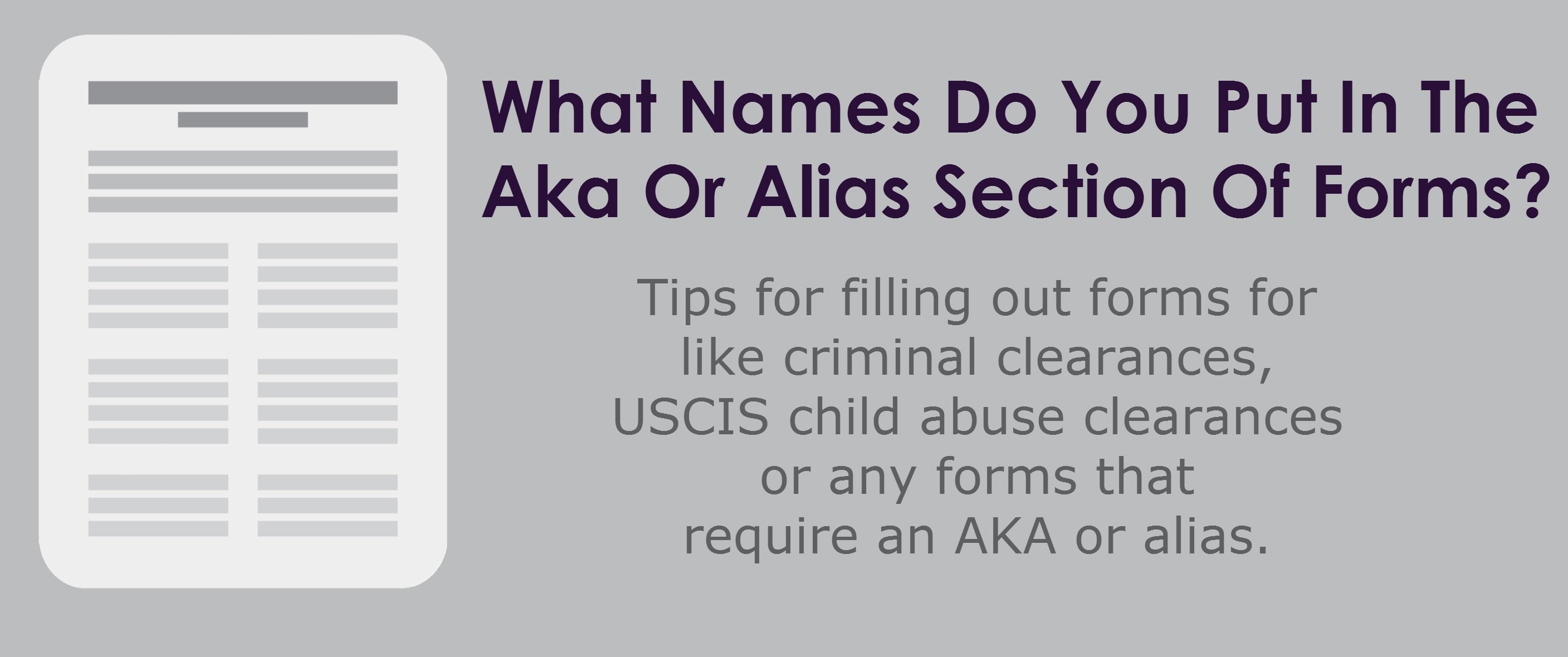 How can you tell if someone has an alias?
